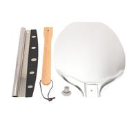 Pelle à pizza en acier inoxydable avec manche en bois pliable, accessoires de four à pizza, spatule à pizza pour retourner le pain, la pâte, la pâte, le gâteau, la cuisine à