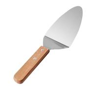 Pelle à pizza en acier inoxydable - Pelle triangulaire en acier inoxydable avec poignée en bois | Trancheuse à gâteau | Spatule de cuisine | Ustensiles de service de gâteau | Spatule à pour