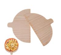 Pelle À Pizza En Bois - Palette De 28 X 17 Cm, Planche Cuisson Pin, Poignée Confortable Avec Un Design Semi-circulaire Durable | Lot 2 Planches Pour Pizzas Maison Pâtisserie