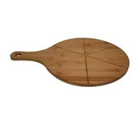 Pelle à pizza en bois - Pelle de cuisson ronde en bois avec poignée, pelle à pizza avec guide de coupe, pour transférer le fromage, le, les fruits, gadget de cuisine pour hommes et femmes