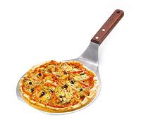 Pelle à Pizza inox 33,5 x 16,5 cm, Spatule à Pizza avec manche en bois, Pelle surface pour four à pain, Convient pour Pizza Party