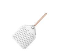 Pelle A Pizza Pelle à pizza, outil de cuisine, manche en bois antidérapant, spatule pain et gâteau, coupe-fromage, accessoire pâtisserie Pour Pizzas(30cm Silver 40cm H)
