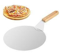 Pelle à Pizza, Pelle de Transfert de Pizza, Palette à Pizza Ronde avec Poignée en Bois et Plateau, Spatule Cuisine pour Tourner vos Pizzas, Crèpes, Tarte etc