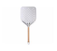 Pelle à pizza perforée 30 cm en aluminium et bois [Cucina Dimodena]