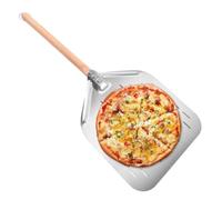 Pelle à pizza perforée | avec poignée en bois - Outil de four en acier inoxydable de 30,5 cm - Spatule à pizza avec poignée en bois - pour pâtisserie, pâte à , , extérieur, maison, barbecue