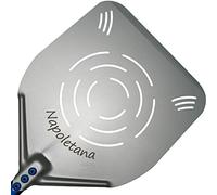 Pelle à pizza perforée Napoletana de 33 x 183 cm Gi. Métal en alliage d'aluminium