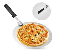 Pelle à Pizza Perforée, Professionnelle Pelle a Pizza Perforée 25 x 25 cm, Support de Grande Surface, avec Poignée Pliable pour Four et Barbecue pour la Cuisson de Pizzas, Pain, plus Stable