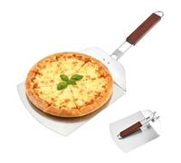Pelle à pizza pliable en métal - Spatule à pizza de 25,4 cm, 30,5 cm, 30,5 cm, spatule de four à pizza pour pizza maison et commerciale (A) poignée en bois - 25,4 cm