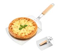 Pelle à pizza pliable en métal - Spatule à pizza de 25,4 cm, 30,5 cm, 30,5 cm, spatule de four à pizza pour pizza maison et commerciale (B) - Poignée en bois - 25,4 cm
