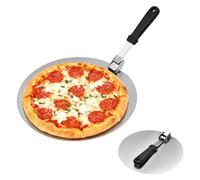Pelle à pizza pliable en métal - Spatule à pizza de 25,4 cm, 30,5 cm, 30,5 cm, spatule pour four à pizza pour pizza maison et commerciale (ronde - 25,4 cm)