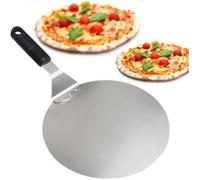 Pelle à Pizza Ronde en Inox avec Manche en Anti-dérapant Idéal Pour Les Gâteaux, Pizzas, Tartes
