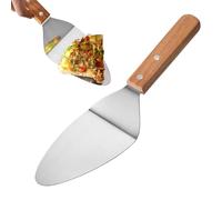 Pelle à pizza, spatule à | Pelle triangulaire en acier inoxydable avec manche en bois | Coupe-spatule à, coupe-gâteau, outil de cuisson pour desserts, Biscuits