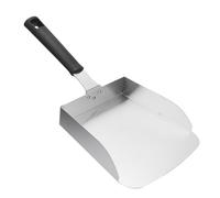 Pelle à Plancha, Cuillère à Plancha Spatule à Plaque Chauffante en Acier Inoxydable, Pelle à Nourriture pour Barbecue avec Poignée pour Faire Sauter et Déplacer, 7,5