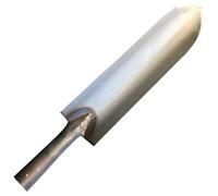 Pelle à Planter Allongée en Acier, Outil de Creusage Portatif Robuste | Fleurs et Plants, Vernis Argenté, Usage Verger et Pelouse, Compatible Manches de Différentes Longueurs