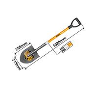 Pelle à pointe avec manche en fibre de verre 100 cm INGO HSSLH05, Pelle à grain