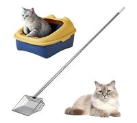 Pelle à poulet | Metal Chicken Coop Cleaning Scoop | Spécification lourde : le design de nettoyage debout basé sur la science de la passoire pour animaux de compagnie, l'extension et la boule large