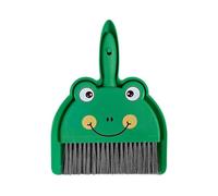 Pelle à poussière de bureau 2 pièces/ensemble bureau nettoyage petit balai pelle à poussière ensemble dessin animé lapin ours grenouille motif claviers Mini(Green)