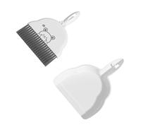 Pelle à poussière de bureau Ensemble de Mini balai et pelle à poussière, brosse balayage main avec ordures, outils nettoyage bureau, 1 ensemble(White 1 Set)