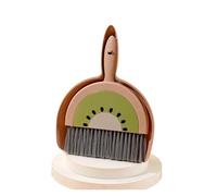 Pelle à poussière de bureau Ensemble de mini balais bureau, outil balayage, petit balai, avec combinaison pelle à poussière, petite et ensemble brosses(Brown)