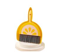Pelle à poussière de bureau Ensemble de mini balais bureau, outil balayage, petit balai, avec combinaison pelle à poussière, petite et ensemble brosses(Yellow)