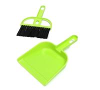 Pelle à poussière de bureau Mini brosse de nettoyage bureau, clavier, petit balai, ensemble pelle à poussière, outil, petite et brosses(Green)