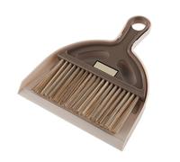 Pelle à poussière de bureau Mini pelle à poussière et balai, brosse, for le nettoyage des cages d'animaux domestiques, de bureau for reptiles, hérisson(Long handle brown)