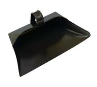 Pelle à poussière en métal robuste - Design industriel large - Grande pelle à poussière en métal noire - Convient également pour les déchets chauds - 310 mm - Pour intérieur et extérieur