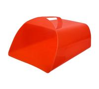 Pelle à Poussière Manuelle Rouge en Plastique Poignée Ergonomique | Surface Large pour Collecter Davantage, Rangement Facile, pour Miettes Alimentaires et Litière, Maison et Bureau