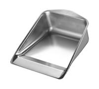 Pelle À Poussière Métal INOX - Mini Poubelle Portable Bureau | Ramasse-Miettes avec Poignée | Pelle De Table Cuisine Salle De Bain Garage Camping | Accessoire Nettoyage Compact Intérieur Extérieur