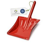 Pelle à poussière métallique en Acier, Manche Court 39 × 23 cm - Maison Atelier Garage - Garronda GD-0167 (Rouge)