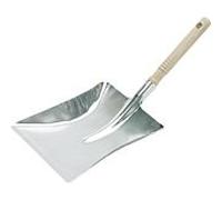 Nölle Pelle à poussière 455510 métal galvanisé 22 x 44 cm manche bois beige/argent