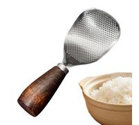 Pelle à riz - Spatule en métal avec manche en bois | Cuillère à riz anti-adhésive résistante à la chaleur pour cuiseur à riz, cuisine, restaurant et camping