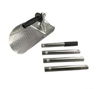 Pelle à sable en acier inoxydable avec poignée longue portée, 3 ou 4 sections pour un assemblage facile et une détection efficace des métaux (4 sections)