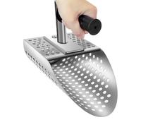 Pelle à sable portable en acier inoxydable - Pelle de détection de métaux - pour dorer, rive, parc, jardin, adultes, amateurs, archéologie, étudiants
