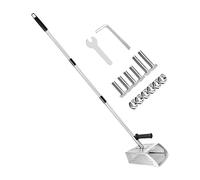 Pelle à Sable pour Détecteur de Métaux, Pelle à Sable pour la Plage, Outil de Ramassage à Manche Long en Acier Inoxydable avec Râteau Anti-Dérapant pour Le Creusement, la Chasse et Le Tamisage