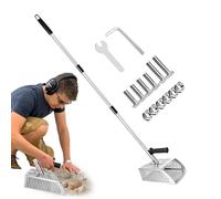 Pelle à Sable pour Détecteur de Métaux,Pelle de Creusement pour Sable de Plage | en Acier Inoxydable avec Manche Long Anti-Dérapant pour les Activités de Tamissage, Creusage et Chasse au Trésor sur la