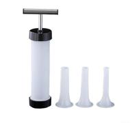 Pelle à saucisses manuelle 30 cm Corps en plastique 3 buses | Corps en plastique, buses en acier 304, 3 tailles pour liens personnalisés, design compact de 30 cm, essentiel de la cuisine