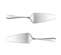 Pelle à Tarte et Gâteau en Acier Inoxydable, Set de Service Dentelé pour Découpe Précise, Spatule à Pizza et Dessert Ergonomique, Idéal pour Mariage, Anniversaire et Cuisine Quotidienne, Argent