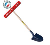 Pelle à terre, fortification 29 cm emmanchée 1,30 m, pour le maçon et le BTP