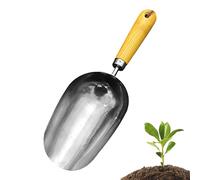 Pelle à terreau - Cuillère à Farine Ergonomique en Acier Inoxydable avec Manche en Bois | Pelles de Jardin à Main, Outil de Jardin Polyvalent pour en Pot à la Maison