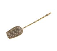 Pelle à Thé Rétro en Laiton Cuivre à Long Manche Cuisine | Surface Lisse, Finition Antique, Reach Mugs Hauts, Thé en Vrac, Sucre, Décoration Cuisine