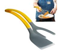 Pelle à œufs - Spatule et pince 2 en 1 | Poignée ergonomique Outil de cuisine pour steak, barbecue, crêpe, poisson, toast, petit déjeuner, omelette