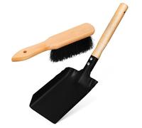 Pelle Balayette Cheminée en Bois, Petit Kit 1 Set pour Foyer | Pelle A Cendre, Brosse à Épousseter, Usage Jardin pour Pots, Poignée Facile à Saisir