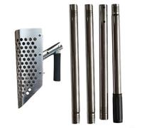 Pelle carrée en acier inoxydable 304 avec trous de drainage haute densité et poignée en acier inoxydable 201 pour une utilisation sur la plage (C)