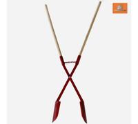 Pelle croisée pour poteaux de bois avec poignée en bois (110-280mm) Tarrière pe