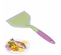 Pelle Cropes en Silicone Spatule Large Pelle Frite Antiadhsive Spatule Poisson Omelette Turner pour la Cuisson(vert)