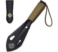 Pelle de camping ultra-légère pour backpacking - Mini pelle de jardin - Pelle de randonnée - Outil multifonction de camping avec sac de transport pour la randonnée, le creusage, le jardinage en plein