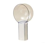 Pelle de cuisine multi-usage avec marques de mesure transparentes et poignée antidérapante pour riz, farine, grains de café, nourriture pour animaux domestiques et ingrédients secs (blanc)