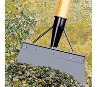 Pelle de jardin multifonctionnelle en acier inoxydable pour mauvaises herbes et mousse, désherbage, plantes, outil de désherbage agricole, 38 cm, noire