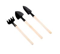 Pelle de jardin, râteau, ensemble d'outils for bonsaï, manche en bois for fleurs, plantes en pot, outils de jardin, outils de désherbage, 3 pièces(Ivory)